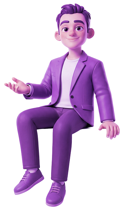 3D character talking on the phone