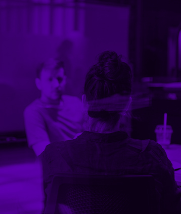 two people conversing